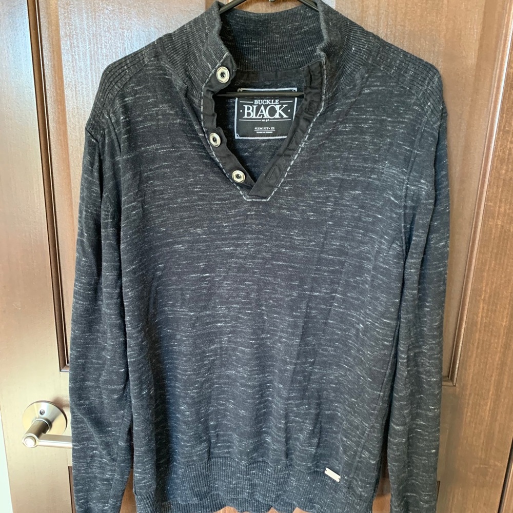 Buckle Black Men’s Sweater